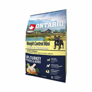 Ontario Mini Weight Control Turkey&Potatoes granule 2, 25 kg obraz