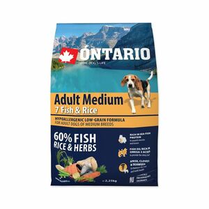 Ontario Adult Medium Fish&Rice granule 2, 25 kg obraz