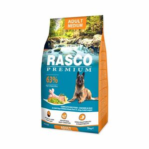 Rasco Premium Adult Medium Kuře s rýží granule 3 kg obraz