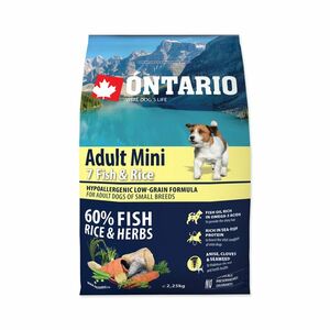 Ontario Adult Mini Fish&Rice granule 2, 25 kg obraz