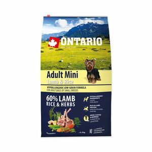 Ontario Adult Mini Lamb&Rice granule 6, 5 kg obraz
