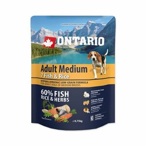 Ontario Adult Medium Fish&Rice granule 0, 75 kg obraz