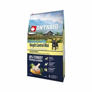 Ontario Mini Weight Control Turkey&Potatoes granule 6, 5 kg obraz