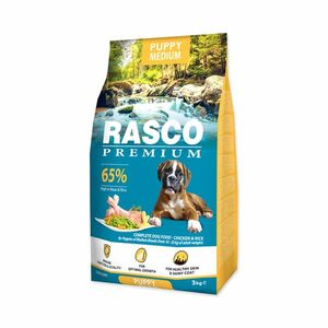 Rasco Premium Puppy Medium Kuře s rýží granule 3 kg obraz