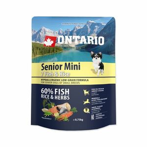 Ontario Senior Mini Fish&Rice granule 0, 75 kg obraz