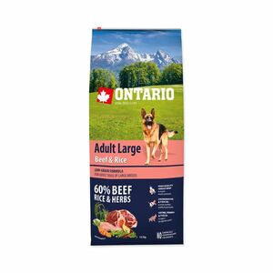 Ontario Adult Large Beef&Rice granule 12 kg obraz
