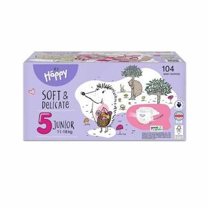 Bella Baby Happy Soft&Delicate 5 Junior 11-18 kg dětské pleny box 104 ks obraz