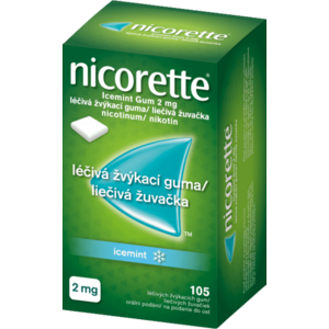 Nicorette Icemint Gum 2 mg léčivá žvýkací guma 105 ks obraz