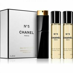 Chanel No. 5 - EDT 20 ml (plnitelný flakon) + náplň 2 x 20 ml obraz