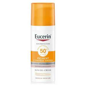 Eucerin Ochranný tónovací gelový krém na obličej SPF 50+ Pigment Control Tinted (Sun Gel-Cream) 50 ml Light obraz