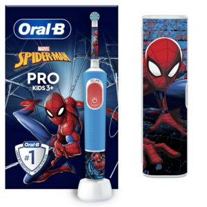 Oral B Elektrický zubní kartáček s cestovním pouzdrem Vitality Pro Kids Spiderman obraz