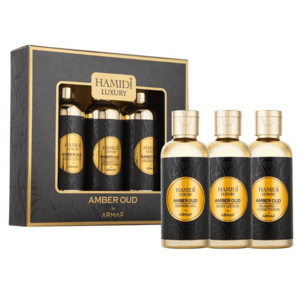 Hamidi Luxury Amber Oud - sprchový gel 95 ml + tělové mléko 95 ml + šampon a kondicionér (2v1) 95 ml obraz