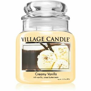Village Candle Creamy Vanilla vonná svíčka (Glass Lid) 389 g obraz