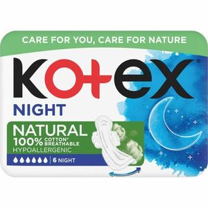 Kotex Natural Night vložky 6 ks obraz