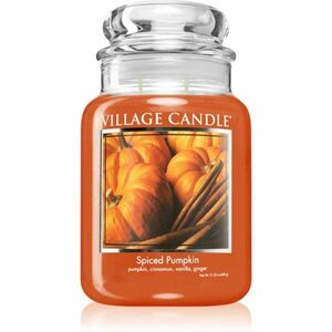 Village Candle Spiced Pumpkin vonná svíčka (Glass Lid) 602 g obraz