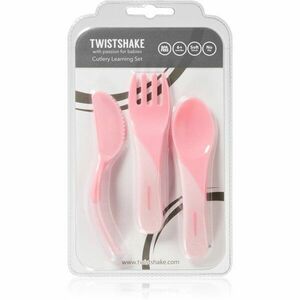 Twistshake Learn Cutlery příbor Pink 6 m+ 3 ks obraz