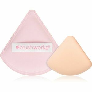 Brushworks Triangular Powder Puff Duo pěnový aplikátor na make-up obraz