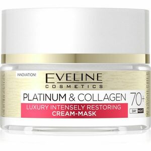Eveline Cosmetics Platinum & Collagen obnovující krém-maska 70+ 50 ml obraz