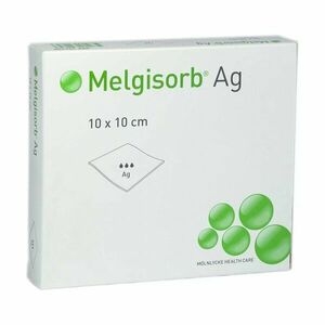 Melgisorb Ag 10x10 cm alginátové krytí se stříbrem 10 ks obraz
