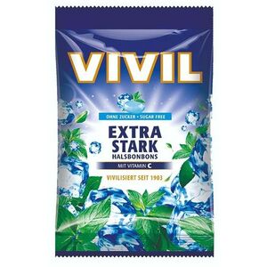 Vivil Extra silný mentol + vit.C bez cukru drops 60 g obraz