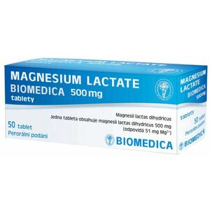 Biomedica Magnesium lactate 500 mg 50 tablet obraz