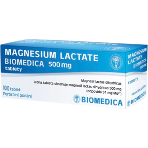 Biomedica Magnesium lactate 500 mg 100 tablet obraz