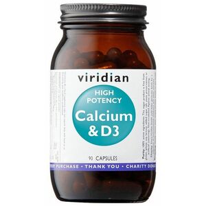Viridian High Potency Calcium & D3 (Vápník s vitamínem D3) 90 kapslí obraz