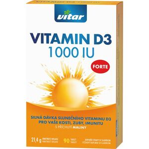 Vitar Vitamin D3 Forte 1000 IU 90 tablet obraz