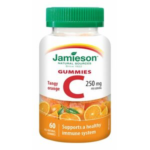 Jamieson Vitamín C Gummies s příchutí pomeranče želatinové pastilky 60 ks obraz