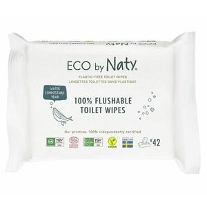 Eco by Naty Vlhčené splachovatelné ubrousky s funkcí toaletního papíru ECO bez vůně 42 ks obraz