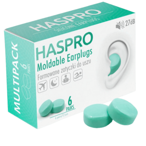 Haspro Mold6 silikonové špunty do uší, mátové 6 párů 12 ks obraz