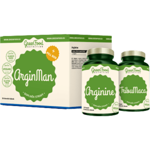 GreenFood Nutrition ArginMan + Pillbox 2 x 120 kapslí obraz