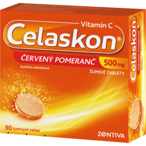 Celaskon Vitamín C 500mg červený pomeranč 30 šumivých tablet obraz