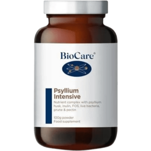 BioCare Psyllium intensive – vláknina komplex (inulin, probiotika a švestky) 100 g obraz