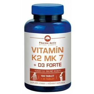 Pharma Activ Vitamin K2 MK 7+D3 Forte 100+25tbl ZDARMA obraz