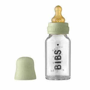 BIBS Baby Bottle skleněná láhev Sage 110ml obraz
