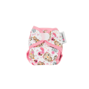 Bobánek Novorozenecké svrchní kalhotky suchý zip Růžová zvířátka 1 ks obraz