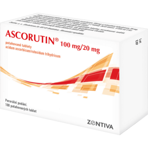 Ascorutin 100mg/20mg 100 tablet obraz