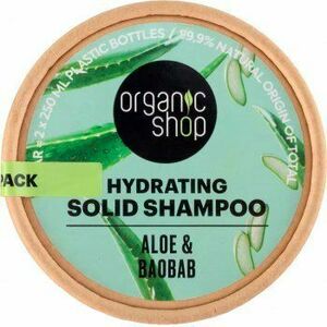 Organic Shop Hydratační tuhý šampon Aloe a baobab 60 g obraz