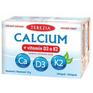 Terezia Calcium + Vitamin D3 a K2 30 kapslí obraz