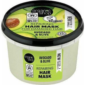 Organic Shop Regenerační maska pro poškozené vlasy Avokádo a olivy 250 ml obraz