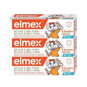 Elmex Kids Zubní pasta pro děti od prvního zoubku do 6 let 3 x 50 ml obraz