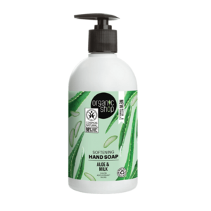 Organic Shop Zjemňující mýdlo na ruce Aloe a mléko 500 ml obraz