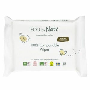 Eco by Naty Naty Eco Vlhčené ubrousky bez vůně pro citlivou pokožku obraz