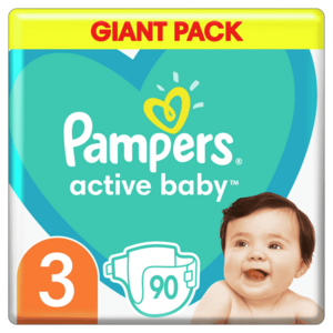 Pampers Active Baby plenky vel. 3, 6-10 kg, 90 ks obraz