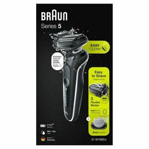 Braun Series 5 51-W1600s, Elektrický Holicí Strojek, Bílý obraz