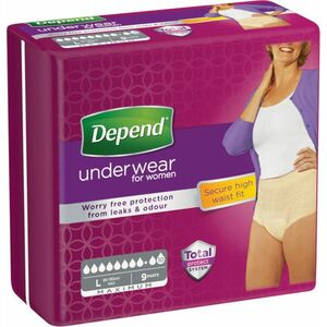 Depend Inkontinenční kalhotky Maximum L pro ženy 9 ks obraz