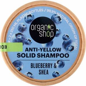 Organic Shop Tuhý šampon pro blond vlasy Borůvka a bambucké máslo 60 g obraz