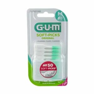 Gum Soft-Picks mezizubní kartáček gumový s fluoridy Medium 50 ks obraz