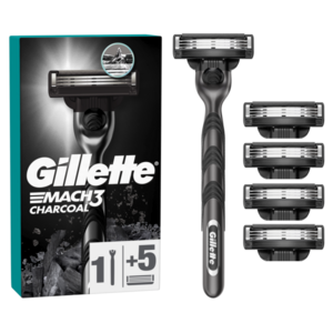 Gillette Mach3 Charcoal Holicí strojek pro muže + 5 Holicích hlavic obraz